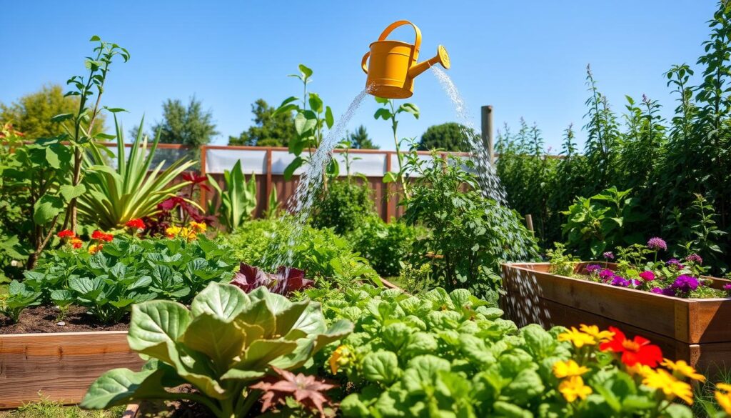 organic gardening techniques and watering practices