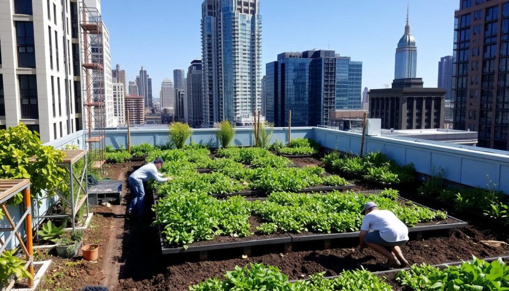 green roof installation