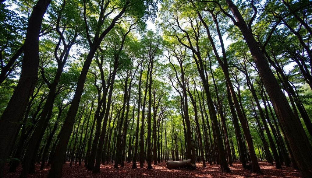 Wild teak trees